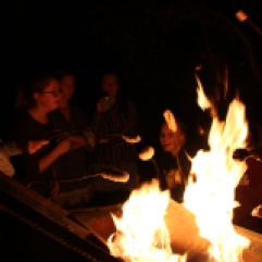 Zum Abschluss des Abends gab es Stockbrot und Marshmallows überm Lagerfeuer